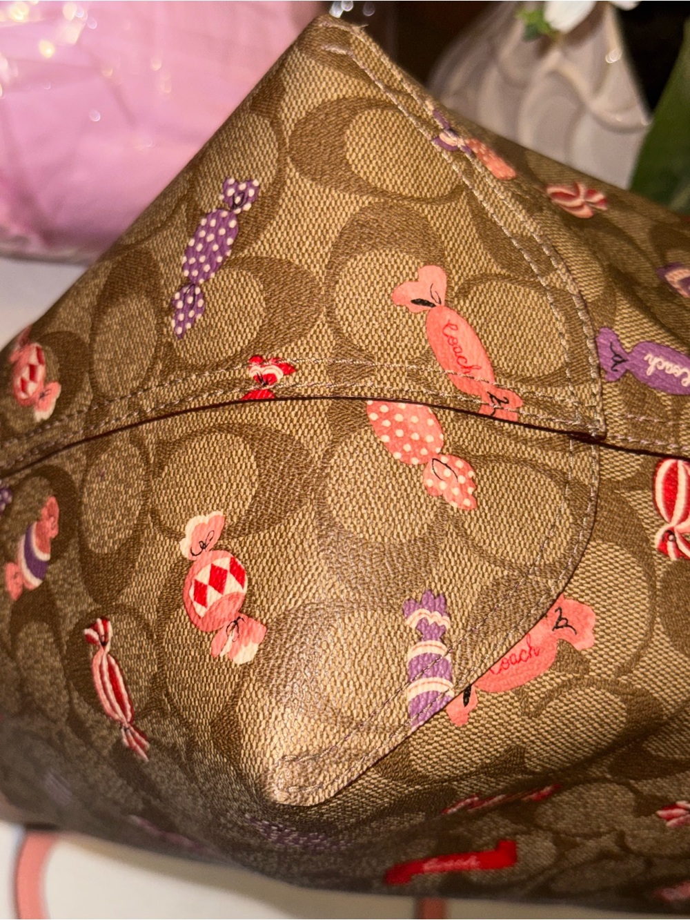 Coach City Tote in Signature Canvas with Candy Print (Style No. C2534). - Picture 12 of 13